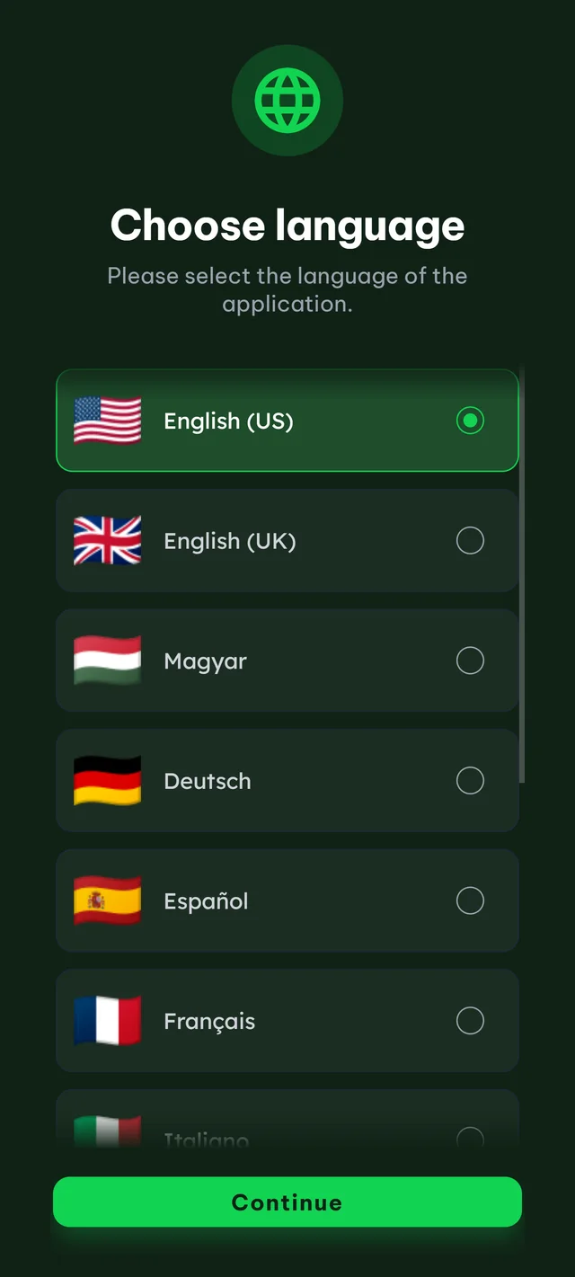 Choose your learning language in PokerWise